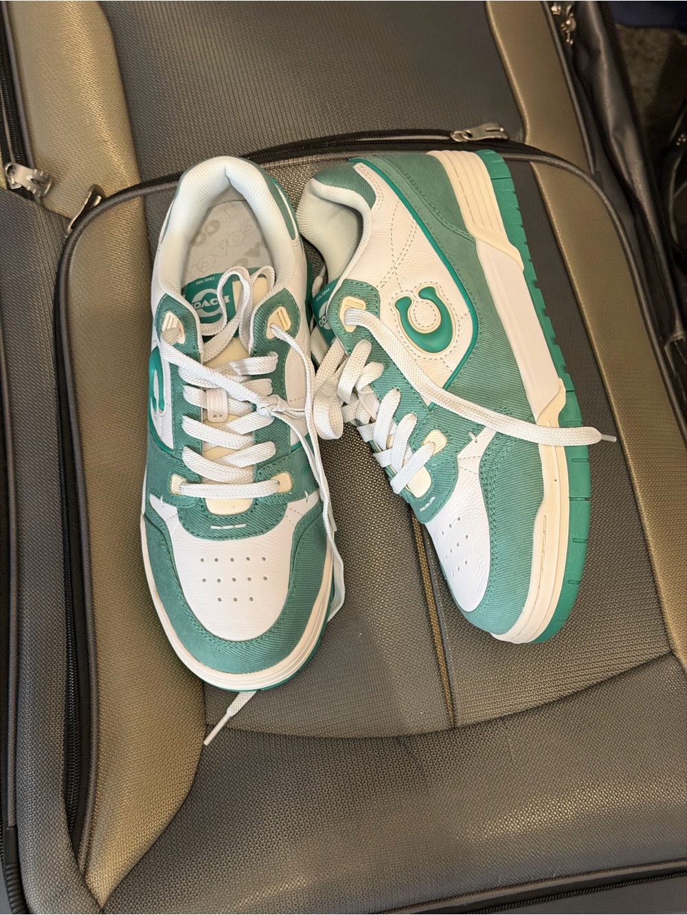 Coach Men's Soho Mint Green Suede Sneaker Tennis Shoes Low Top Casual Sz 9 NEW - Picture 5 of 8